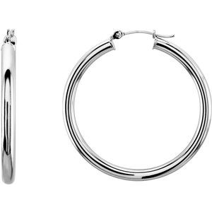 14K White 35 mm Tube Hoop Earrings-20826:163870:P-ST-WBC