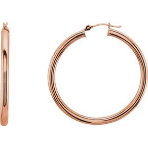 14K Rose 40 mm Tube Hoop Earrings-20826:6006:P-ST-WBC