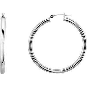 14K White 40 mm Tube Hoop Earrings-20826:163871:P-ST-WBC