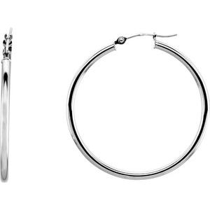 14K White 34 mm Tube Hoop Earrings-20270:163851:P-ST-WBC