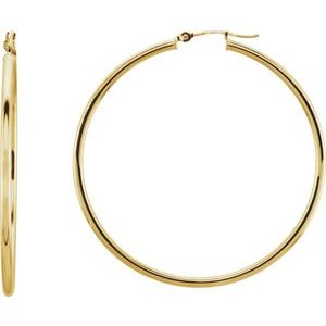 14K Yellow 47 mm Tube Hoop Earrings-20270:163847:P-ST-WBC