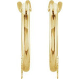 14K Yellow Hinged Hoop Earrings with Star-192029:1030:P-ST-WBC