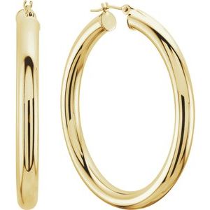 14K Yellow 40 mm Tube Hoop Earrings-20827:162646:P-ST-WBC