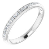 Platinum 1/8 CTW Diamond Band for 6 mm Square Ring-122168:60002:P-ST-WBC