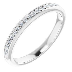 Platinum 1/8 CTW Diamond Band for 6 mm Square Ring-122168:60002:P-ST-WBC