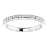 Platinum 1/8 CTW Diamond Band for 6 mm Square Ring-122168:60002:P-ST-WBC