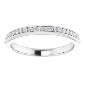 Platinum 1/8 CTW Diamond Band for 6 mm Square Ring-122168:60002:P-ST-WBC