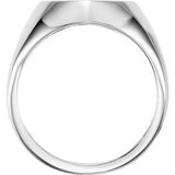 Continuum Sterling Silver 12x12 mm Heart Signet Ring-51413:104:P-ST-WBC