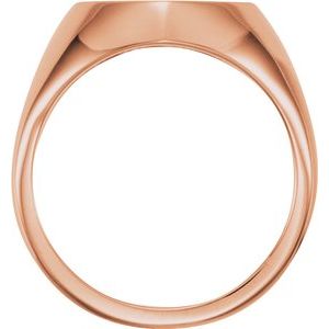 14K Rose 12x12 mm Heart Signet Ring-51413:103:P-ST-WBC