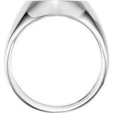 Sterling Silver 12x12 mm Heart Signet Ring-51413:105:P-ST-WBC