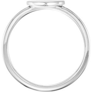14K White Heart Engravable Ring -51408:1002:P-ST-WBC