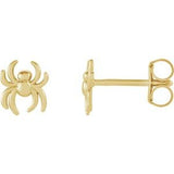 14K Yellow 6.3x5.6 mm Spider Earrings-28599:102:P-ST-WBC