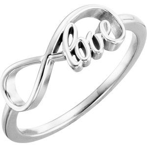 Continuum Sterling Silver Love Infinity-Inspired Ring-51380:104:P-ST-WBC