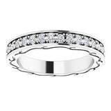 14K White 1/2 CTW Diamond Round Eternity Band Size 5-122141:60054:P-ST-WBC