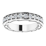 14K White 3/4 CTW Diamond Round Eternity Band Size 5-122141:60063:P-ST-WBC