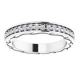 14K White 3/8 CTW Diamond Round Eternity Band Size 5-122141:60045:P-ST-WBC