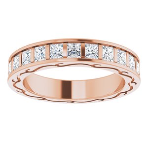 14K Rose 1 3/4 CTW Diamond Square Eternity Band Size 5-122141:60029:P-ST-WBC