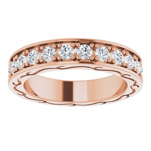 14K Rose 1 CTW Diamond Round Eternity Band Size 5-122141:60074:P-ST-WBC