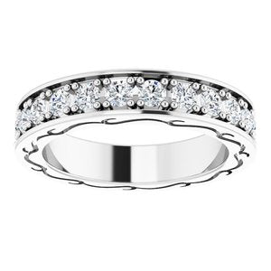 14K White 1 CTW Diamond Round Eternity Band Size 5-122141:60072:P-ST-WBC