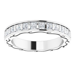 14K White 1 3/8 CTW Diamond Square Eternity Band Size 5-122141:60018:P-ST-WBC