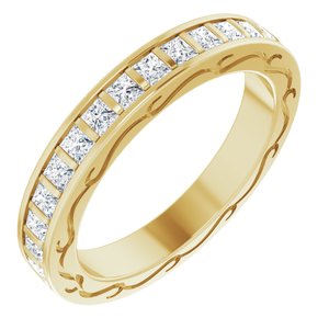 14K Yellow 1 CTW Diamond Square Eternity Band Size 5-122141:60010:P-ST-WBC