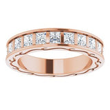 14K Rose 2 1/6 CTW Diamond Square Eternity Band Size 5-122141:60038:P-ST-WBC