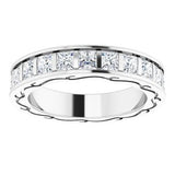 14K White 2 1/6 CTW Diamond Square Eternity Band Size 5-122141:60036:P-ST-WBC