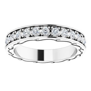 14K White 1/2 CTW Diamond Round Eternity Band Size 6-122141:60066:P-ST-WBC