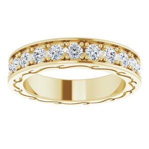 14K Yellow 1 3/8 CTW Diamond Round Eternity Band Size 6-122141:60085:P-ST-WBC