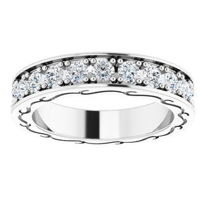 14K White 1 3/8 CTW Diamond Round Eternity Band Size 6-122141:60084:P-ST-WBC