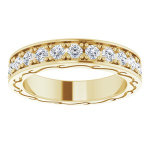 14K Yellow 1 CTW Diamond Round Eternity Band Size 6-122141:60076:P-ST-WBC