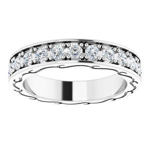 14K White 1 CTW Diamond Round Eternity Band Size 6-122141:60075:P-ST-WBC