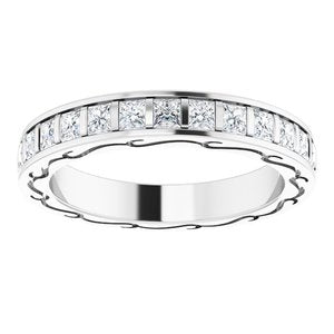 14K White 1 CTW Diamond Square Eternity Band Size 6-122141:60012:P-ST-WBC