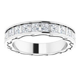 14K White 2 1/4 CTW Diamond Square Eternity Band Size 6-122141:60039:P-ST-WBC