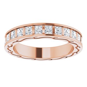 14K Rose 1 3/4 CTW Diamond Square Eternity Band Size 6-122141:60032:P-ST-WBC