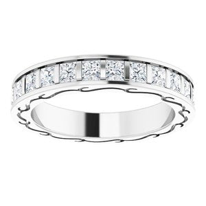 14K White 1 3/4 CTW Diamond Square Eternity Band Size 6-122141:60030:P-ST-WBC