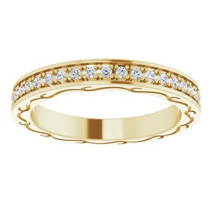 14K Yellow 3/8 CTW Diamond Round Eternity Band Size 7-122141:60052:P-ST-WBC