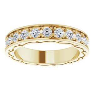 14K Yellow 1 3/8 CTW Diamond Round Eternity Band Size 7-122141:60088:P-ST-WBC