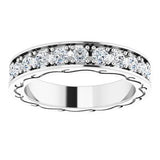 14K White 1 3/8 CTW Diamond Round Eternity Band Size 7-122141:60087:P-ST-WBC