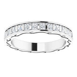 14K White 1 1/2 CTW Diamond Square Eternity Band Size 7-122141:60024:P-ST-WBC