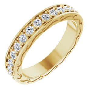 14K Yellow 7/8 CTW Diamond Round Eternity Band Size 7-122141:60070:P-ST-WBC