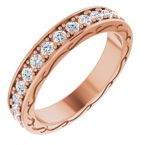 14K Rose 7/8 CTW Diamond Round Eternity Band Size 7-122141:60071:P-ST-WBC