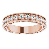 14K Rose 1 CTW Diamond Round Eternity Band Size 7-122141:60080:P-ST-WBC