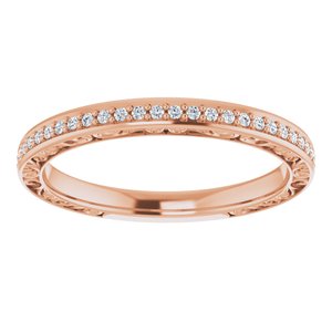 14K Rose 1/6CTW Diamond Anniversary Band-122460:602:P-ST-WBC