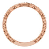 14K Rose 1/6CTW Diamond Anniversary Band-122460:602:P-ST-WBC