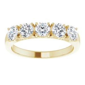 14K Yellow 1 CTW Diamond Anniversary Band-122859:60008:P-ST-WBC