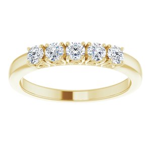 14K Yellow 3/8 CTW Diamond Anniversary Band-122859:60005:P-ST-WBC