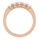 14K Rose 1/2 CTW Diamond Anniversary Band-122859:60011:P-ST-WBC