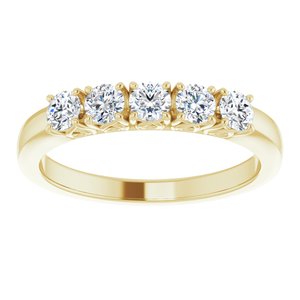 14K Yellow 1/2 CTW Diamond Anniversary Band-122859:60006:P-ST-WBC