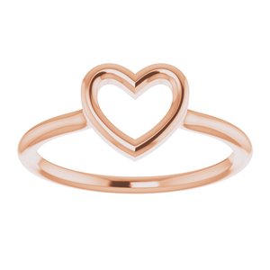 14K Rose Heart Ring-51638:103:P-ST-WBC